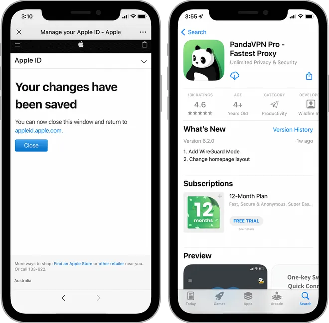 Download PandaVPN with Available Apple ID
